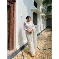 Robe de bal élégante vintage en or sable blanc, longue jusqu'au sol, drapée, style ethnique contemporain, pour occasions spéciales, manches longues
