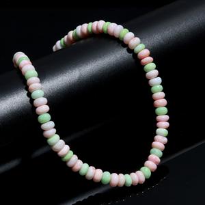Trendy Beautiful Pink Opal and <b>Green</b> Opal Beaded <b>Necklace</b> <b>Beads</b> <b>Necklace</b> Pretty <b>Necklace</b> for Women's Pink Gemstone Opal Jewelry - Product Image 3