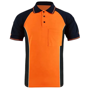 High Quality Custom Logo Polo Shirt with Reflective <b>Strips</b> Short Sleeve Design for Construction Work Made In Pakisan - Product Image 1