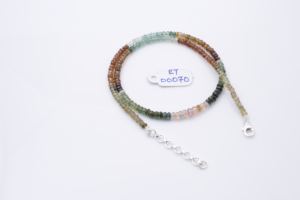 Collar de cuentas de piedras preciosas de turmalina de diseñador, collar multicolor Rondelle facetado hecho a mano para mujer, joyería, pedidos al por mayor - Product Image 6