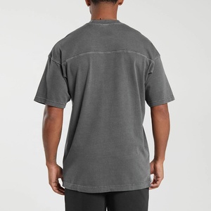 Personnalisé 100% coton hommes T-Shirts surdimensionnés blanc t-shirts manches longues grande taille formel imprimé hauts pour garçons tissu tricoté - Product Image 5