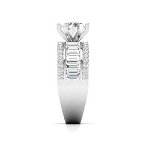 Anillo de compromiso con diamante talla baguette de 3.00 ct, color F, claridad VS, diamante cultivado en laboratorio en oro de 14K, regalo de aniversario de bodas - Product Image 6