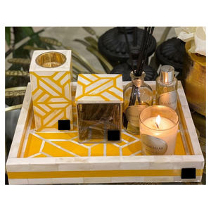 Quemador Bakhoor recién llegado, el mejor juego de regalo, quemador de incienso de madera y incrustaciones Bakhoor de madreperla para bandeja de servicio con incrustaciones de hueso de Ramadán - Product Image 3