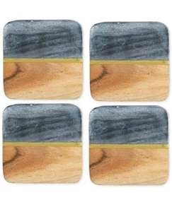 Ensemble de caboteur à thé de haute qualité en bois et en marbre maison napperon créatif tapis et tampons isolation thermique caboteur de boisson au meilleur prix - Product Image 4