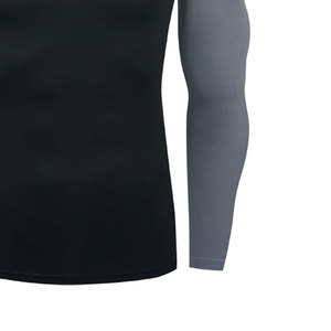 Hot Selling <b>Custom</b> <b>Compression</b> Crew Neck Fitness <b>Shirt</b> for Adults Online Breathable Feature - Product Image 6