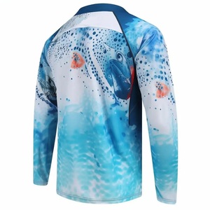 High Quality Wholesale <b>Men</b> Long Sleeve Fishing <b>Shirt</b> Fishing Jersey Quick Dry Sublimation tournament fishing <b>shirts</b> - Product Image 4