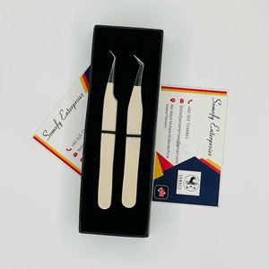 Pince à cils LashPlus en acier inoxydable, anti-corrosion, durable, à pointes de précision dentées sans interstices, avec embout fin en fibre - Product Image 3