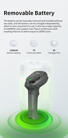 Escáner de código de barras de mano inalámbrico 2D con soporte, comprobador de precio de excelente rendimiento Syble, lector de código QR, 2D