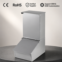 Mangeoire à porcs JH-Mech résistante à l'humidité, capacité 50 lb, à porte unique, en acier galvanisé premium 11H