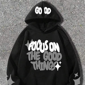 เสื้อฮู้ด Y2K พิมพ์ลายพัฟสำหรับผู้หญิงผ้าหนาแขนยาวสั่งทำได้ตามต้องการ - Product Image 6