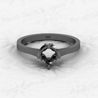Bague d'éternité en argent sterling 925 de haute qualité, semi-monture 6 mm, sertie de 4 griffes, avec pierre CZ Infinity et résine pour cendres