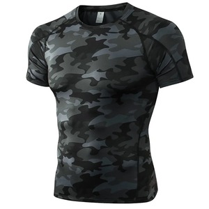 Novedad de verano, Camisa ajustada de secado rápido, ropa de jogging transpirable personalizada para hombre, protector de erupción estampado con estilo Premium - Product Image 3