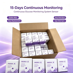 Système <span class=keywords><strong>de</strong></span> surveillance continue du glucose AiDEX X, <span class=keywords><strong>capteur</strong></span> compatible avec l'application Bluetooth <span class=keywords><strong>en</strong></span> temps réel pendant 14 jours - Product Image 5