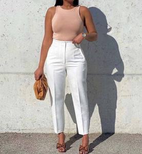 Automne Pantalon Femmes Casual Slim Taille Haute Pantalon Femmes Pantalon De Couleur Unie pour Dames - Product Image 3