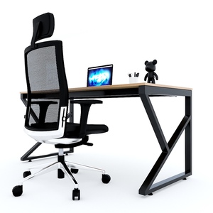 Escritorio de Computadora Kconcept HBKC032 de Madera Contrachapada y Metal, 160x70cm, Escritorio de Oficina Portátil con Patas de Hierro y Espacio de Almacenamiento - Product Image 4