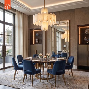 Lámpara de alabastro española contemporánea para decoración de comedor y sala de estar de villas - Product Image 2