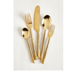 Ensemble de couverts classiques de luxe en acier inoxydable 4 pièces Couteaux Fourchettes Cuillères Couverts Argenterie élégante - Product Image 4