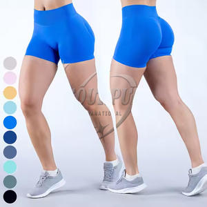 Shorts de sport respirants à séchage rapide, très élastiques, taille mi-haute, effet push-up, en spandex/nylon, leggings de fitness sans couture pour le yoga - Product Image 4
