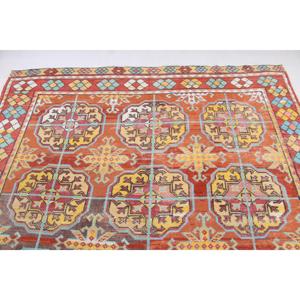 พรมวินเทจ ขนาด 6.2x11.1 ฟุต สีส้ม พรมสไตล์เซาท์เวสเทิร์น ทำจากขนสัตว์ - Product Image 5