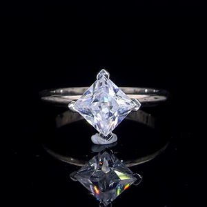 IGI pour GIA certifié 1CT taille princesse CVD diamant bague de fiançailles 18K 14K 10K or jaune et blanc HPHT laboratoire cultivé - Product Image 1
