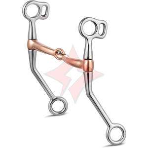 Horses Snaffle Bits 6 1/2 pulgadas Western Stainless Steel Training Bit Breeches Rodillo de cobre Chew Horse Bit - Product Image 1