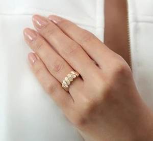 Solide 925 Sterling Silver Unique Design Or Rempli Bague Femmes Fille De Mariage Bague De Fiançailles Fine Bijoux En Argent En Gros En Vrac - Product Image 5