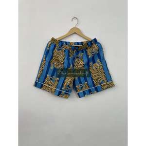 Conjunto de pijama corto de talla grande hecho a mano de algodón con estampado floral unisex, ropa de dormir transpirable de primera calidad para primavera - Product Image 6