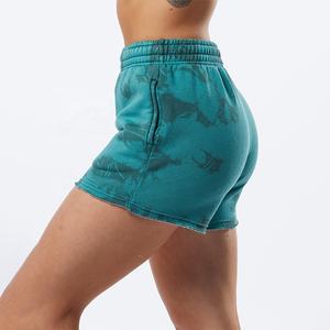 Short de course à la mode avec logo personnalisé Short en coton imprimé pour femme Short de sport en coton taille moyenne avec cordon de serrage pour femme - Product Image 3