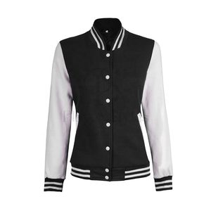 Chaqueta universitaria Letterman de lana de alta calidad para hombre, piel de oveja, algodón acolchado ecológico, botón impreso, tejido, jugador de invierno - Product Image 1