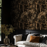 Papier peint personnalisé Forêt au clair de lune 2025 pour les murs du salon, de la chambre à coucher et du couloir de l'hôtel