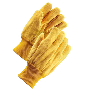 ถุงมือผ้าฝ้ายถักแบบเดี่ยว/คู่ถุงมือสีเหลืองสำหรับใส่ทำงานที่บ้าน - Product Image 1