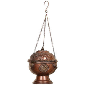 Best Price Elegant Premium Brass Hanging Dhoop <b>Burner</b> Jaali Lid <b>Incense</b> <b>Burner</b> Aromatherapy Diffuser for Rituals Decorative - Product Image 1