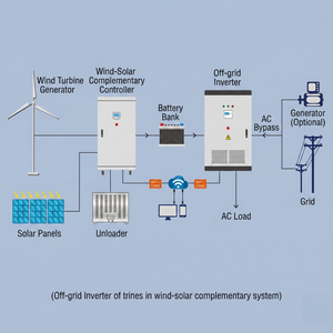 Top Rated High Efficiency 10kw 20kw 30kw Off <b>Grid</b> Single Phase Inverter Pure Sine Wave Low Frequency with LCD Touch Screen - Product Image 6