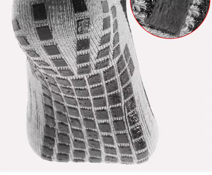 Chaussettes de yoga antidérapantes avec logo personnalisé Chaussettes antidérapantes avec poignées pour Pilates Ballet Barre pieds nus femme automne tricoté - Product Image 5
