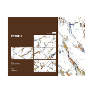 Carreaux en porcelaine de haute qualité 60 cm * 120 cm avec finition sculptée, design moderne pour les murs et les sols intérieurs, provenant d'exportateurs indiens - Product Image 3