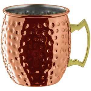 Wholesale Best Quality Moscow Mule Mugs with Brass Handle Copper Hammered Metal Drinkware for Bars & Restaurants - Product Image 6