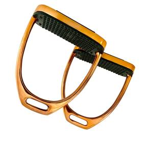 Nouvelle arrivée compétition saut à cheval étriers aluminium léger poignée de sécurité équestre usine OEM approvisionnement - Product Image 5