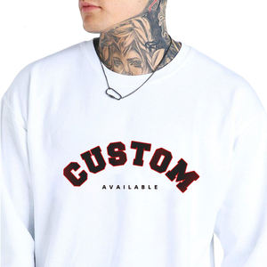 Fabricante personalizado algodón Hombres estilo callejero blanco cuello redondo sudadera más tamaño peso pesado sudaderas para hombres y mujeres - Product Image 3