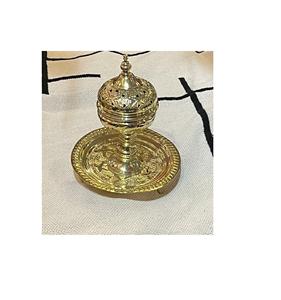 Brûleur d'encens en laiton avec un design floral complexe pour la méditation rituels spirituels décor de temple pooja arôme de relaxation - Product Image 6