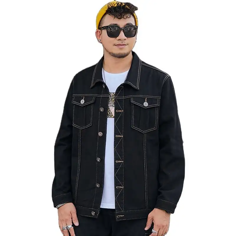 Fashion high quality brand trendy patchwork plaid design denim denim jacket