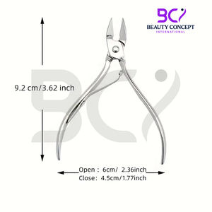 Coupe-ongles en acier inoxydable, outil de manucure professionnel, lame courbée à large ouverture, coupe-ongles durable et tranchant pour cuticules - Product Image 3