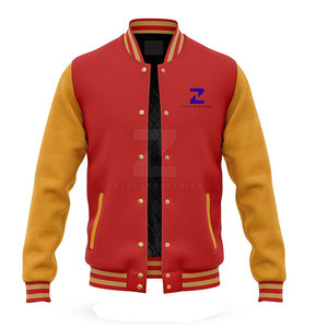 Chaqueta Letterman Personalizada de Alta Calidad, 100% Algodón, Cuello Alto, Transpirable, Ecológica, Talla Grande para Adultos, Chaqueta de Invierno - Product Image 1