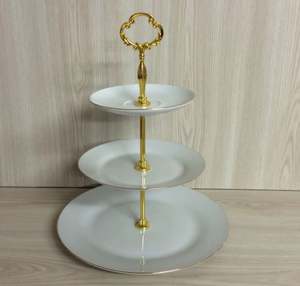 แท่นตั้งเค้กโลหะเคลือบเคลือบเคลือบทองสำหรับงานแต่งงานงานวันเกิดวันคริสต์มาสและอุปกรณ์ทำเค้กในโอกาสพิเศษ - Product Image 6