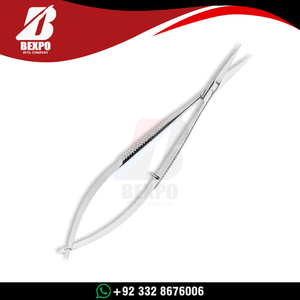 Micro-ciseaux à pointe fine de 12 cm, courbés, en acier inoxydable, réutilisables, pour microchirurgie, vente en gros - Product Image 2