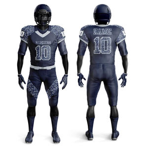 Uniformes de football américain imprimés par sublimation pour hommes adultes, vêtements de sport courts et respirants - Personnalisables pour les grossistes en football - Product Image 1