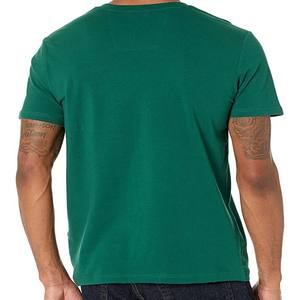 ODM lourd 100% coton conception personnalisée vierge hommes t-shirts en gros hommes à manches courtes col en V t-shirts - Product Image 4