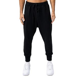 Pantalons de survêtement unisexes respirants, légers, à taille élastique, à entrejambe tombant, couleur unie, polyester, personnalisés pour la salle de sport et la boxe - Product Image 1