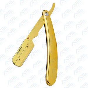 Maquinillas de Afeitar de Acero Inoxidable Totalmente Chapadas en Oro, Herramienta de Aseo Masculino de Alta Calidad para Barba, Vello Corporal, Maquinilla de Afeitar Profesional - Product Image 6