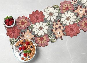 พรมปูรองจานผ้าปูรองจานผ้าปูรองจานผ้าปูรองจานแฟนซีตกแต่งงานคริสต์มาสทำมือสำหรับงานแต่งงาน - Product Image 5