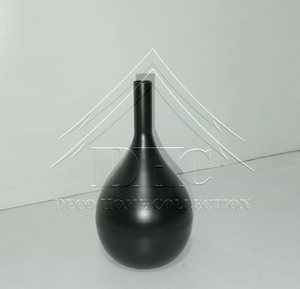 Florero de Metal negro mate de diseño moderno nueva decoración del hogar para mesas de sala de estar o centro de mesa decoración del hogar jarrón de Metal - Product Image 1